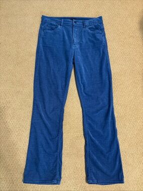 MOTHER Blue Boot Cut Corduroy Pants